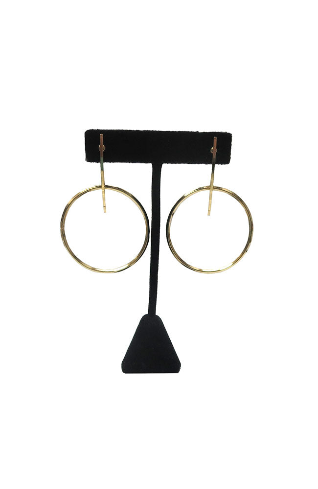 Post Drop Circle Earrings