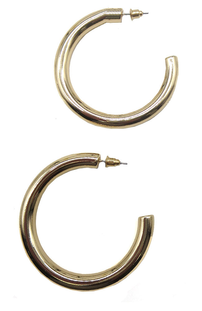 Gold Hollow Hoops