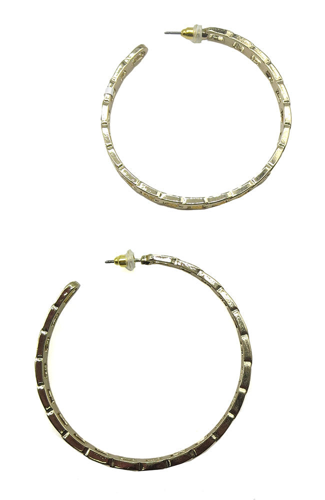 Gold Chain Hoops