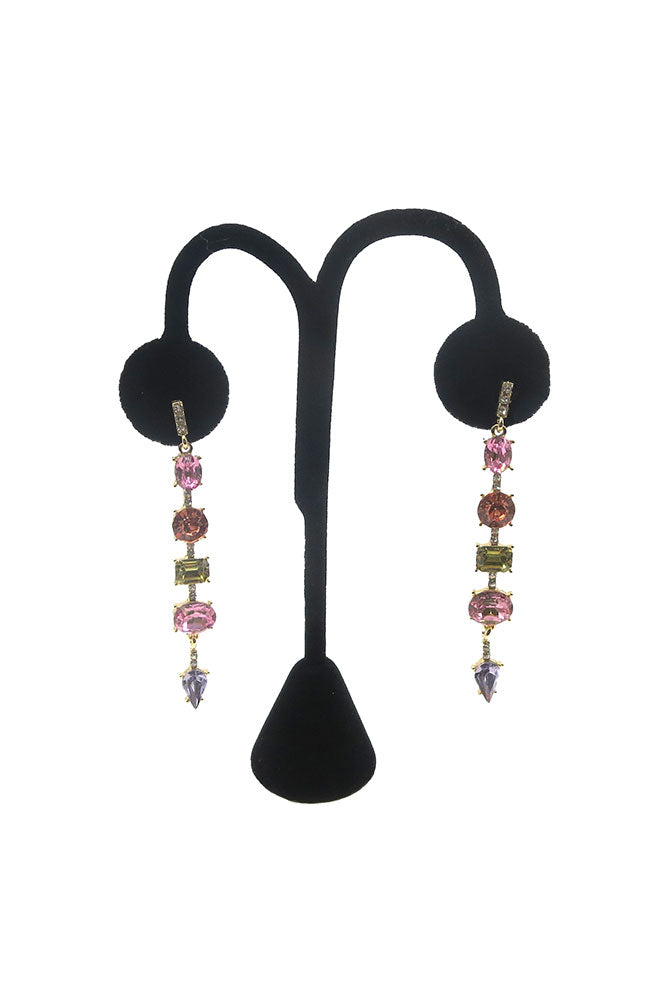 Warm Multi Shape Drop Earrings