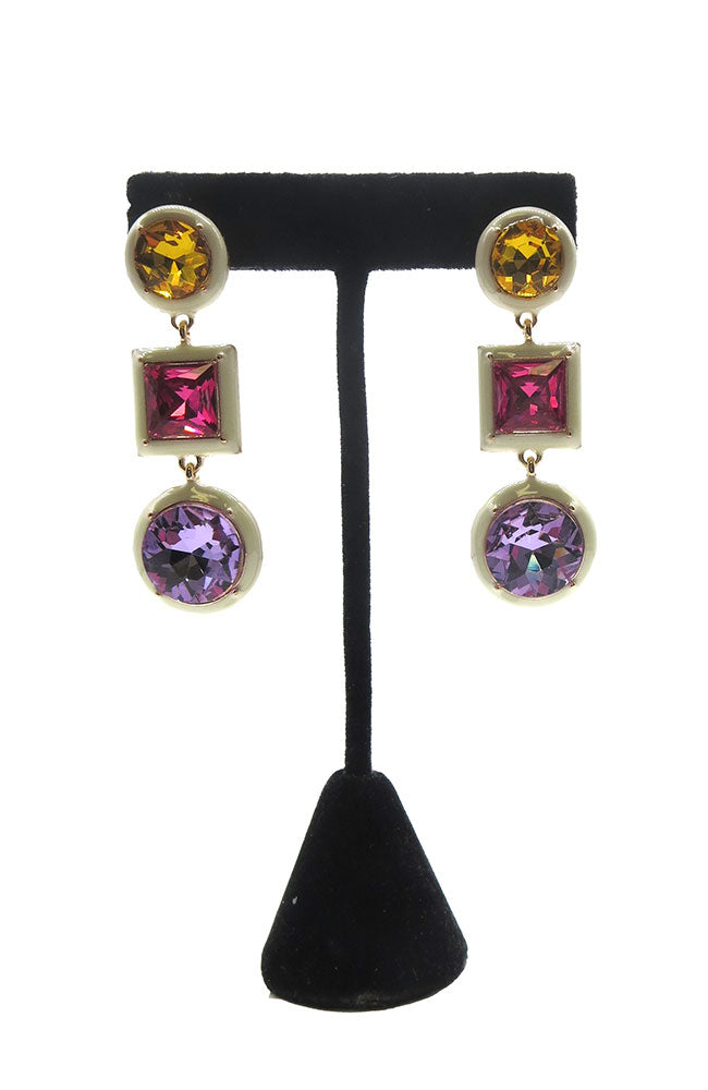 Ivory Multi Stone Earrings