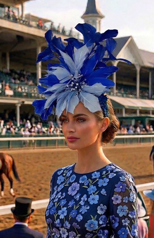 Fasc Blue Sparkly Floral