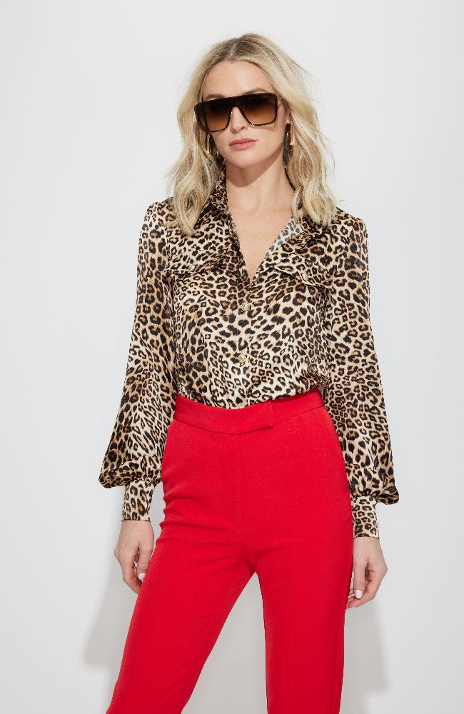 Gemma Leopard Blouse