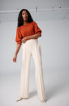 Pintuck with Wide Leg Pant