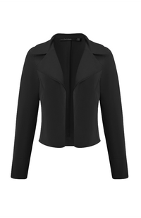 Short Jacket Double Collar Black