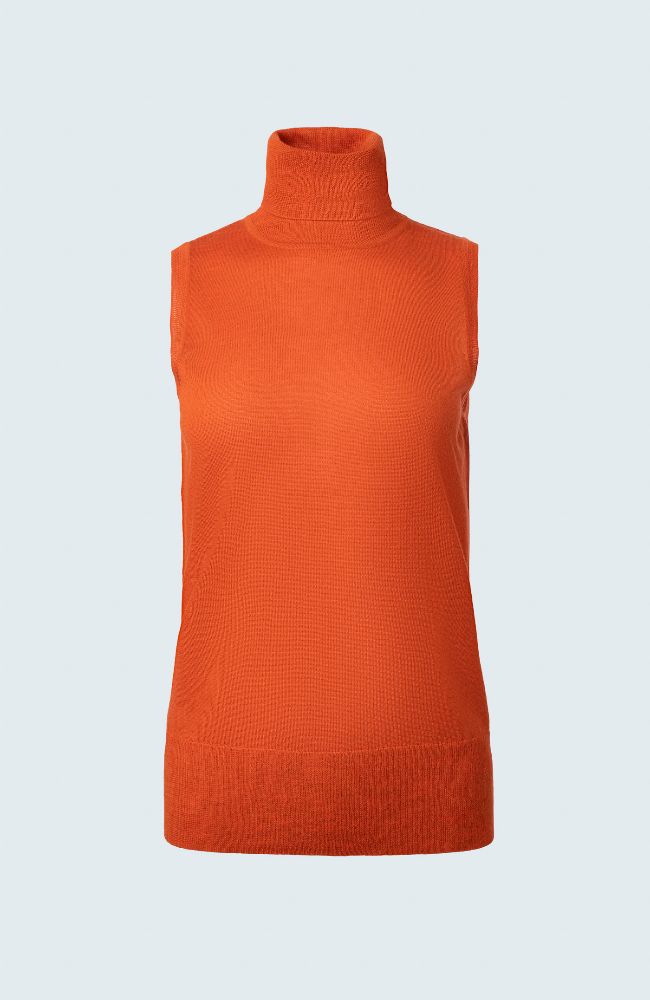Merino Sleeveless Turtleneck