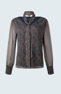 Chiffon Top with Detachable Scarf