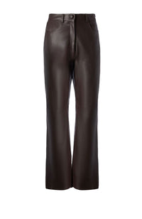 Leather Straight Leg Trousers