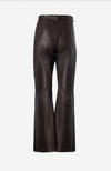 Leather Straight Leg Trousers