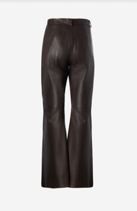 Leather Straight Leg Trousers