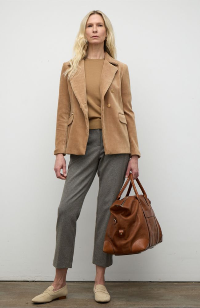 Corduroy Camel Double Breasted Jacket