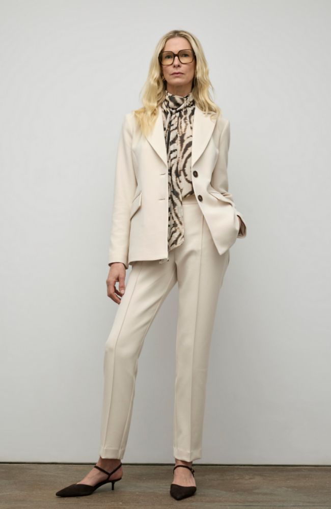 Pintuck Straight Leg Trouser