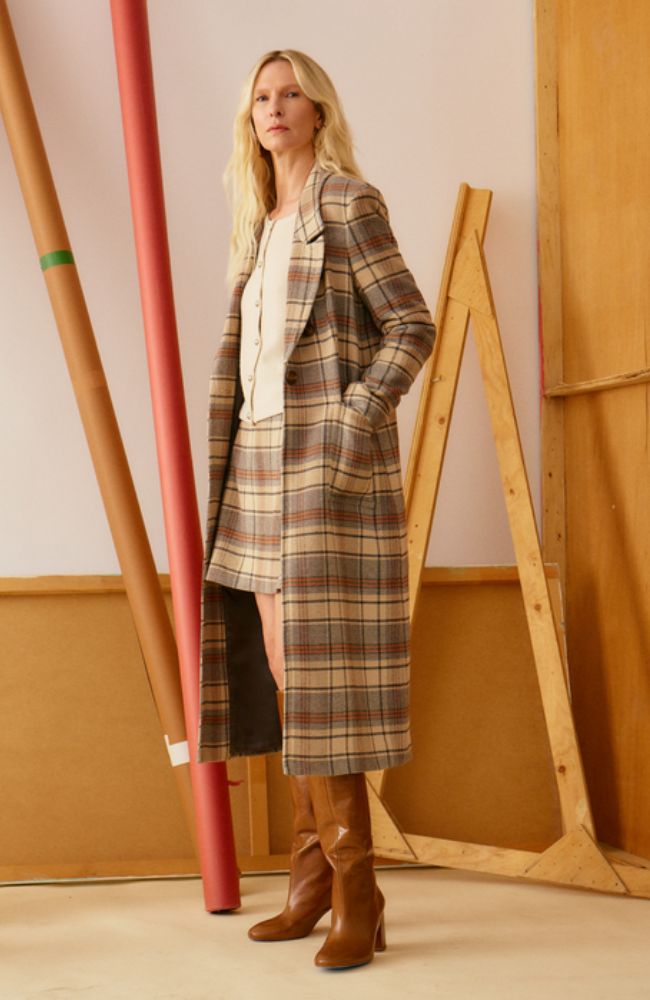 Plaid Long Coat
