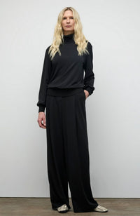 Turtleneck Top with Rib