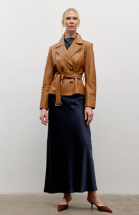 Belted Leather Jacket