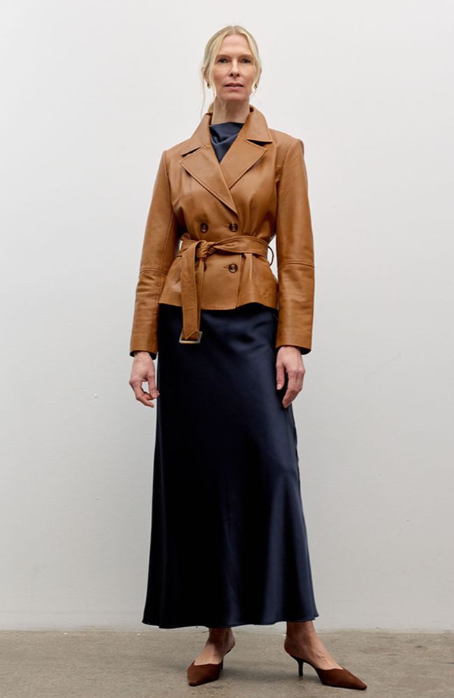 Belted Leather Jacket