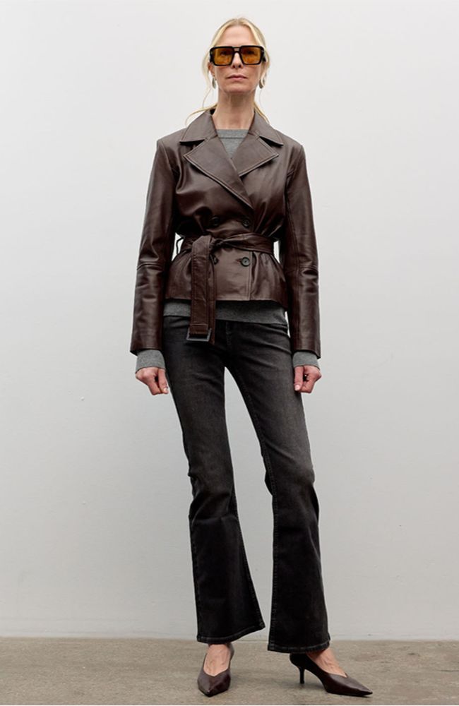 Belted Leather Jacket