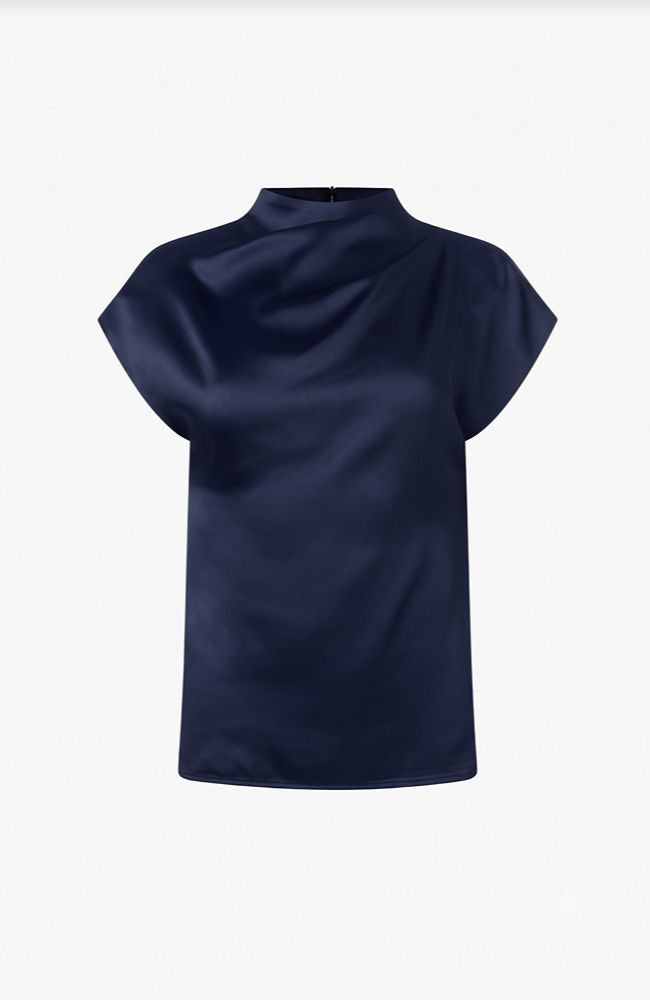 Satin Pleated Top