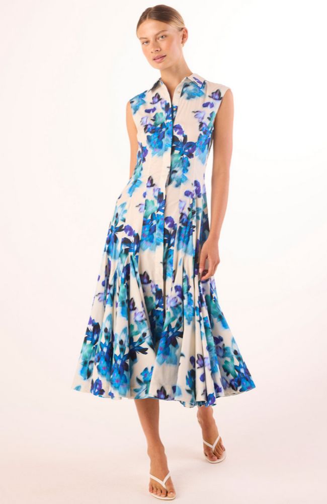 Charlotte Dress in Blurred Bouquet