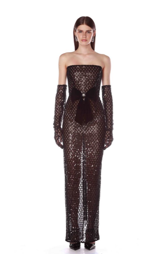 BB-26R-126BLK Farah Dress with Gloves