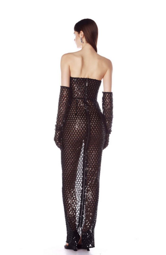 BB-26R-126BLK Farah Dress with Gloves