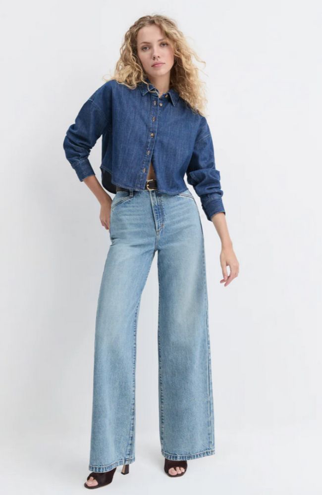 Crop Ex Boyfriend Shirt in Mesa