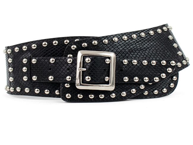 Flame Waist Belt in Black