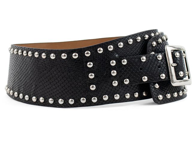 Flame Waist Belt in Black
