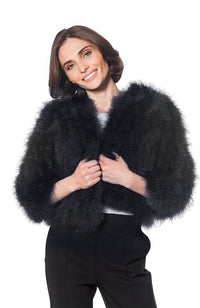 Marabou Feather Bolero Jacket