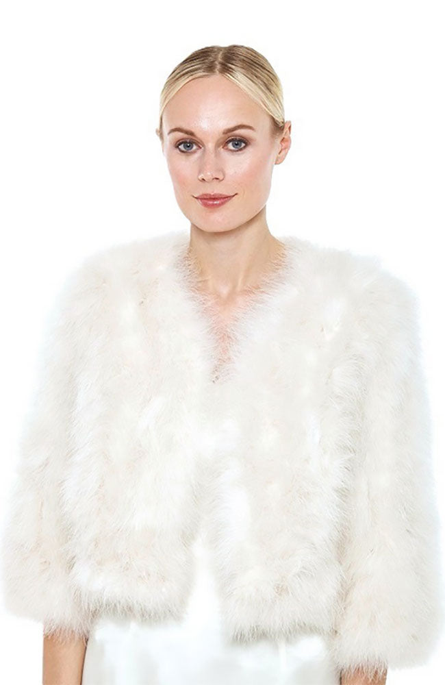Marabou Feather Bolero Jacket
