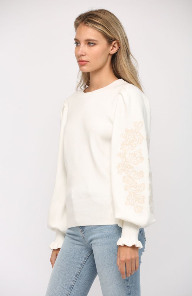 Frill Cuff Sleeve Sweater