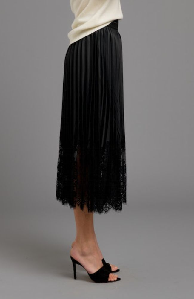 Interlace Pleated Skirt