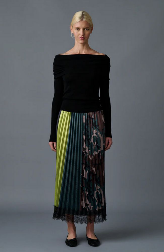 Urban Camo Pleat Skirt