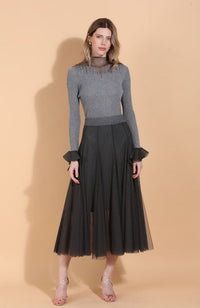Tulle Skirt with Merino Wool Lining