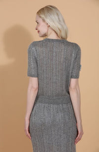 Short Sleeve Merino Blend Sweater