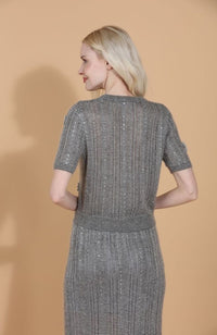 Short Sleeve Merino Blend Sweater