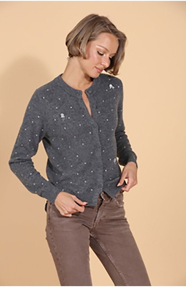 Merino Cardigan with Pearl