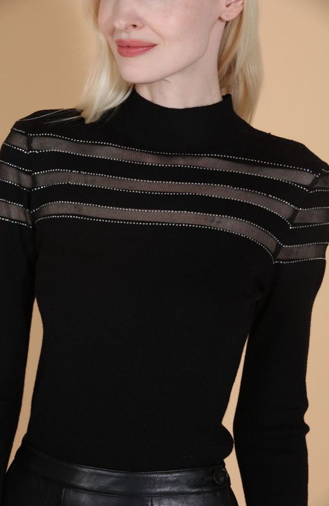 Merino Wool Mock Neck Sweater