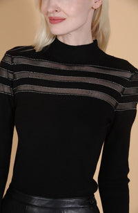 Merino Wool Mock Neck Sweater
