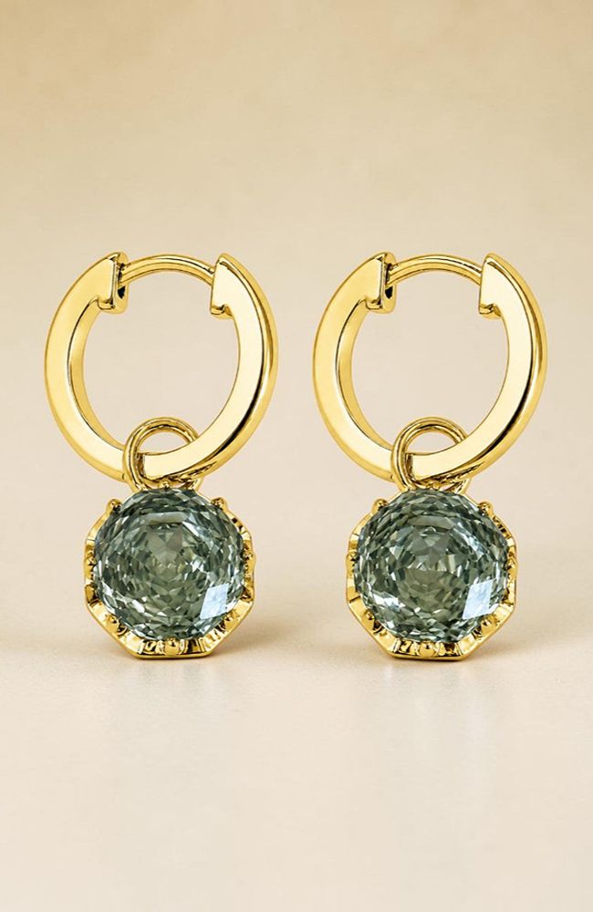 Foundry Huggies Earrings in Alexandrite