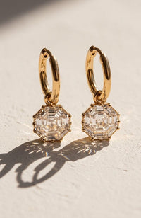 Foundry Huggies Earrings in Clear