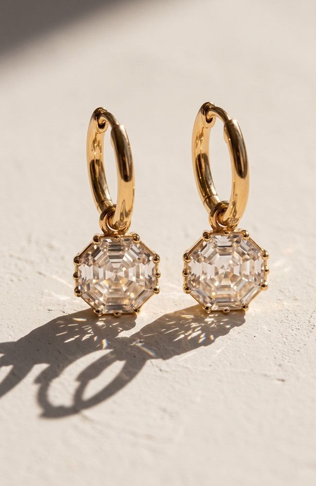 Foundry Huggies Earrings in Clear