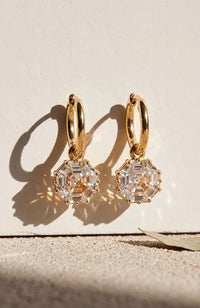 Foundry Huggies Earrings in Clear