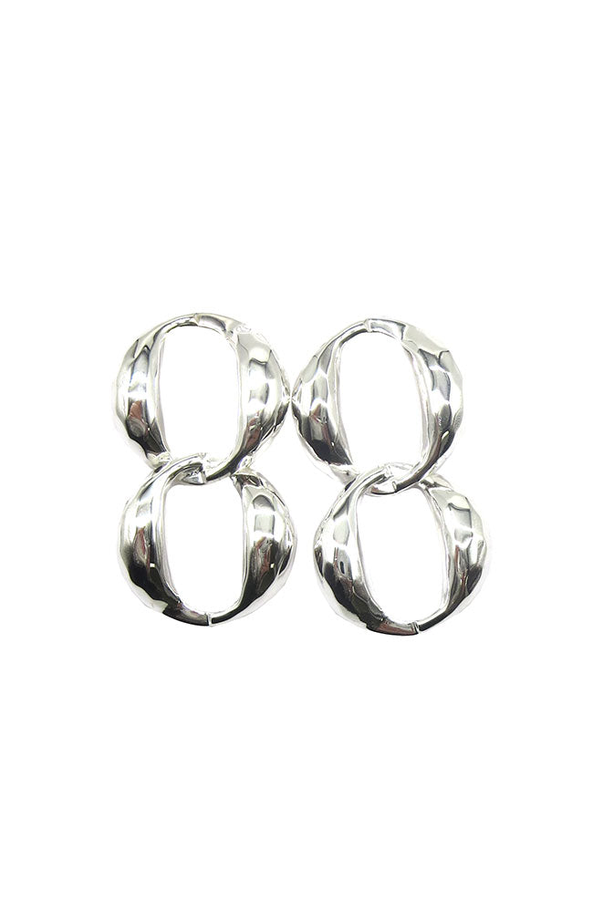 Silver Door Knocker Earring