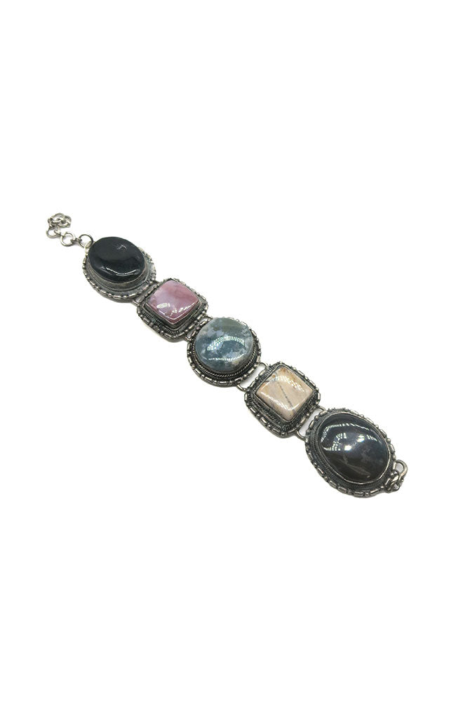 Large 5 Stone Multi Bracelet