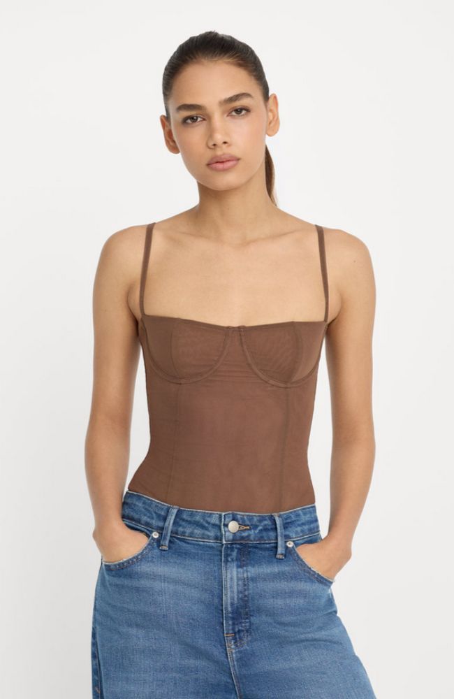 Mesh Bustier Bodysuit