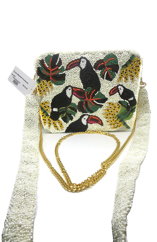Tucan Beaded Crossbody