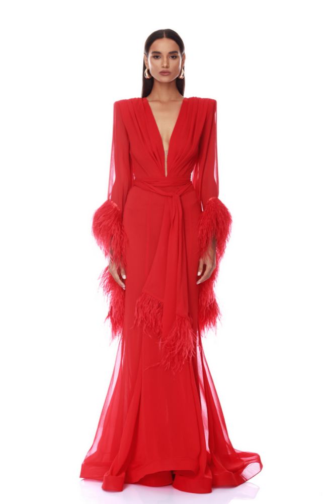 BB26S-002-FL Geisha Dress in Flame
