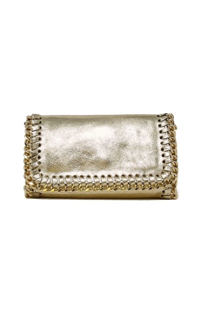 Leather Gold Chain Crossbody