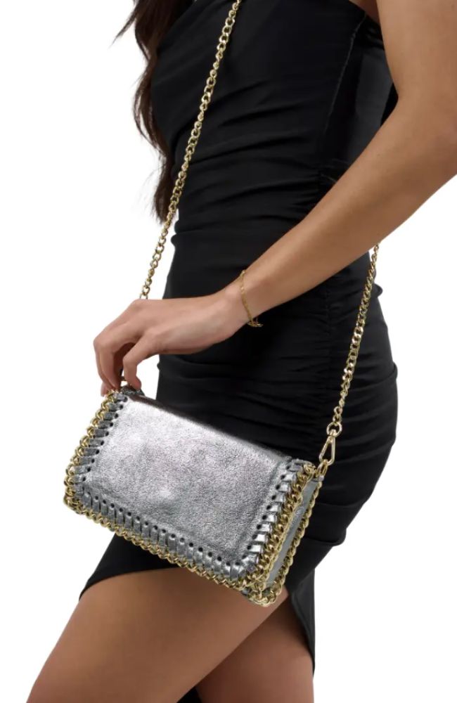 Leather Gold Chain Crossbody